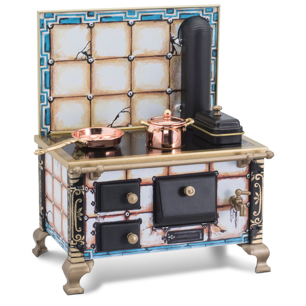 Miniature Stove Blue with Accessories, Made in Germany