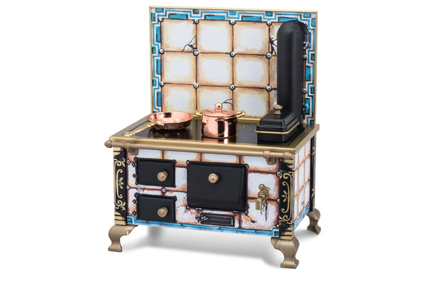 Miniature Stove Blue with Accessories, Made in Germany