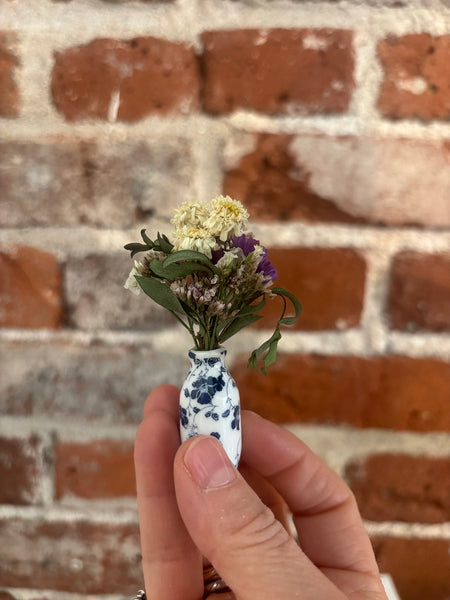 Miniature Flower Arrangement in Vase - Where The Sidewalk Ends Toy Shop