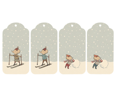 Christmas gift tags, 12 pcs