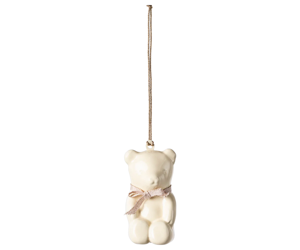 Metal ornament, Teddy Bear - Off white/Rose Metal ornament, Teddy Bear - Off white/Rose
