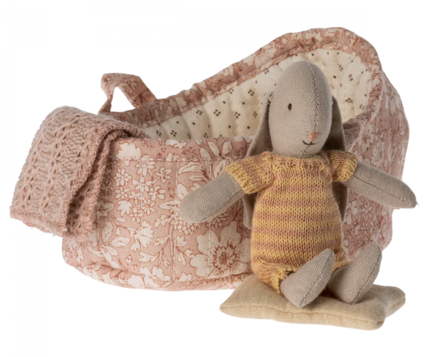 Bunny in Carry Cot, Micro - Where The Sidewalk Ends Toy Shop