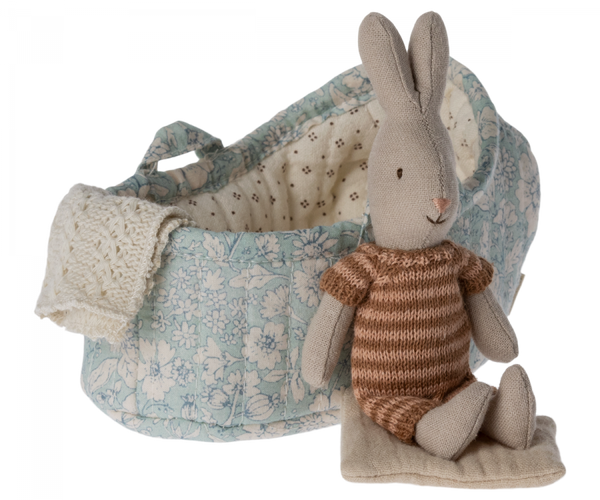 Rabbit in carry cot, Micro - Where The Sidewalk Ends Toy Shop