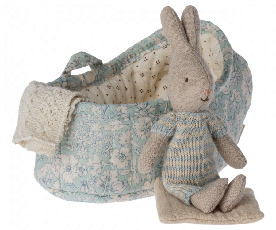 Rabbit in carry cot, Micro - Where The Sidewalk Ends Toy Shop