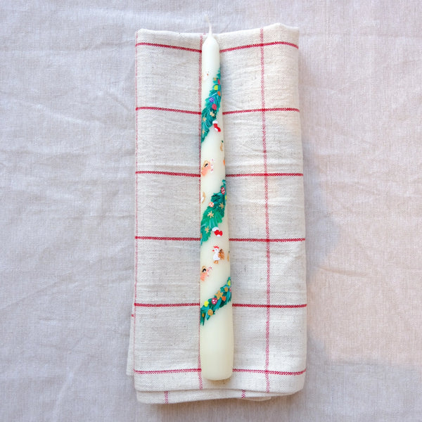 Christmas Hand Painted Candle