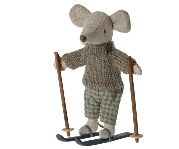 Winter Mouse with Ski Set, Big Brother - Where The Sidewalk Ends Toy Shop