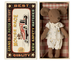 Big sister mouse in matchbox - Where The Sidewalk Ends Toy Shop