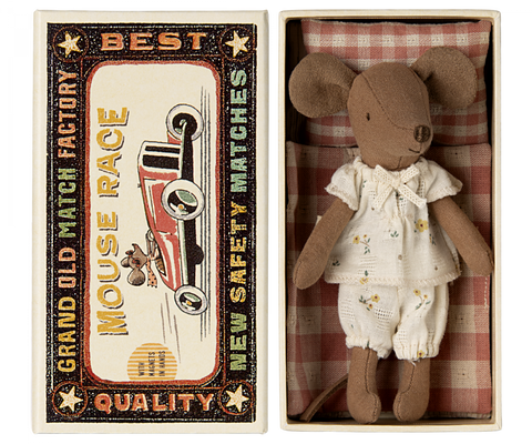 Big sister mouse in matchbox - Where The Sidewalk Ends Toy Shop