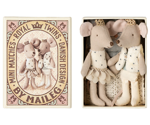 Royal Twins Mice, Little Sister and Brother in Box New - Where The Sidewalk Ends Toy Shop