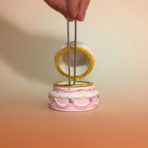 Strawberry Birthday Cake Hand Painted Trinket Box - Where The Sidewalk Ends Toy Shop