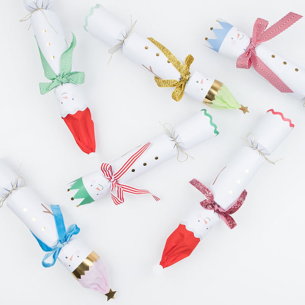 Snowmen Crackers (x 6) - Where The Sidewalk Ends Toy Shop