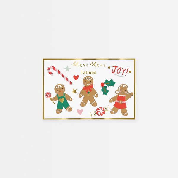 Gingerbread Temporary Tattoos - Where The Sidewalk Ends Toy Shop