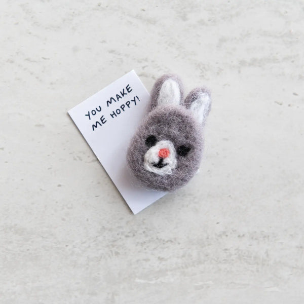 Some Bunny Loves You Wool Felt Rabbit in A Matchbox - Where The Sidewalk Ends Toy Shop