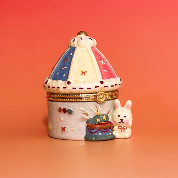 Carousel Bunny Hand Painted Trinket Box - Where The Sidewalk Ends Toy Shop