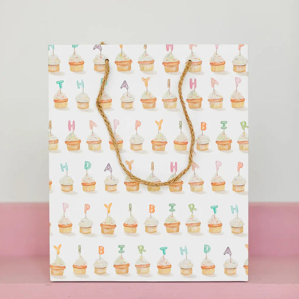 Birthday Cupcakes Gift Bag - Where The Sidewalk Ends Toy Shop
