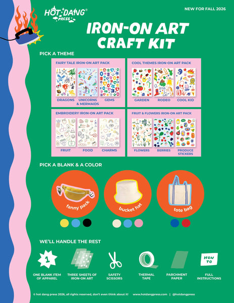 Iron-on Craft Kit - Kid's Fanny Pack