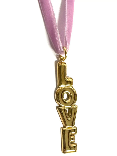Love" Velvet Charm Necklace - Where The Sidewalk Ends Toy Shop