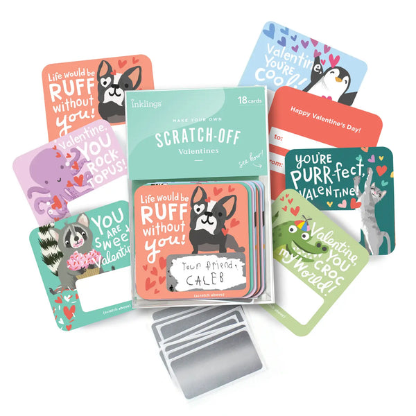 Scratch-Off Valentines - Animal Puns - Where The Sidewalk Ends Toy Shop