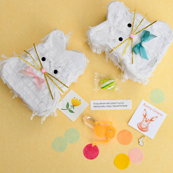 Refillable Mini 4.5" Tabletop Bun Bun Piñata™ - Easter Bunny - Where The Sidewalk Ends Toy Shop