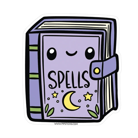Kawaii Spell Book Vinyl Sticker