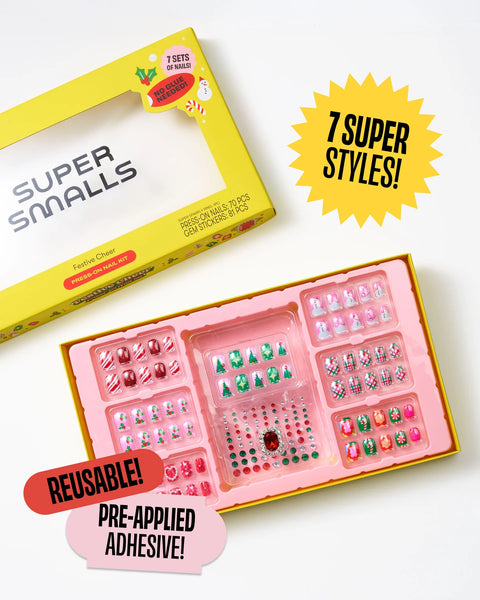 Festive Cheer Press On Nail Kit - Where The Sidewalk Ends Toy Shop