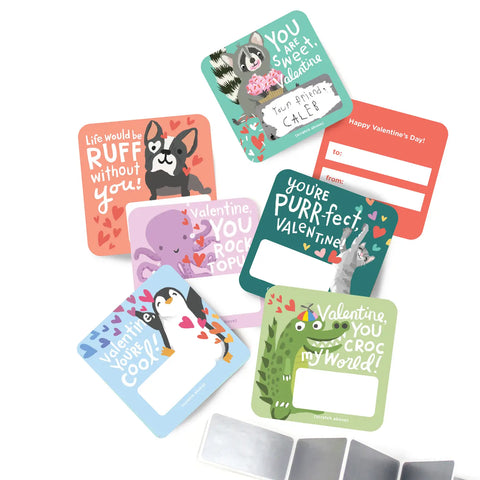 Scratch-Off Valentines - Animal Puns - Where The Sidewalk Ends Toy Shop