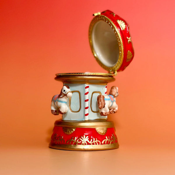 Carousel Hand Painted Trinket Box - Where The Sidewalk Ends Toy Shop