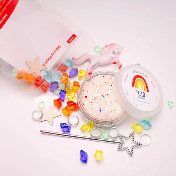Unicorn Rainbow (Vanilla Buttercream) Sensory Dough Play Kit - Where The Sidewalk Ends Toy Shop