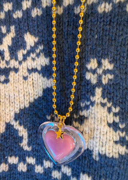 "Lip Gloss Heart" Necklace