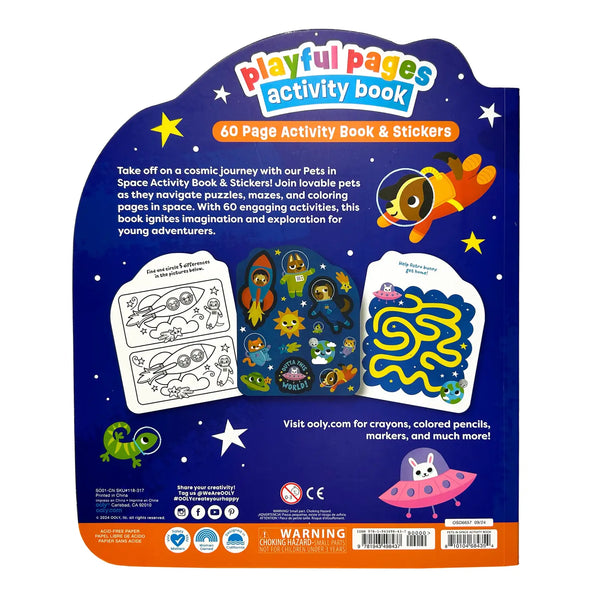 Playful Pages Activity Book -Pets in Space! - Where The Sidewalk Ends Toy Shop