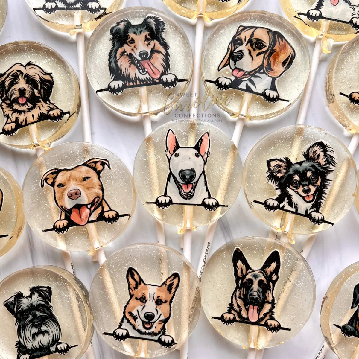 Dog Lollipop Collection, Caramel Flavor | Where The Sidewalk Ends Toy Shop