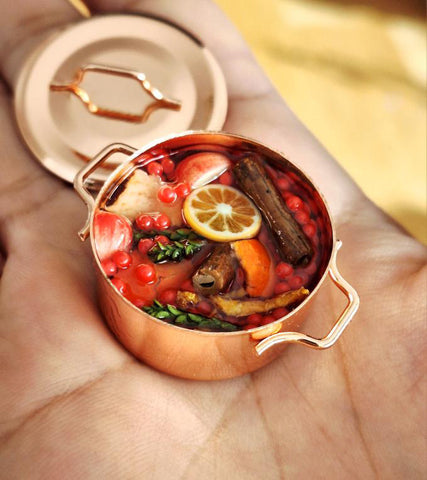 Mulled Punch in Pot Miniature - Where The Sidewalk Ends Toy Shop
