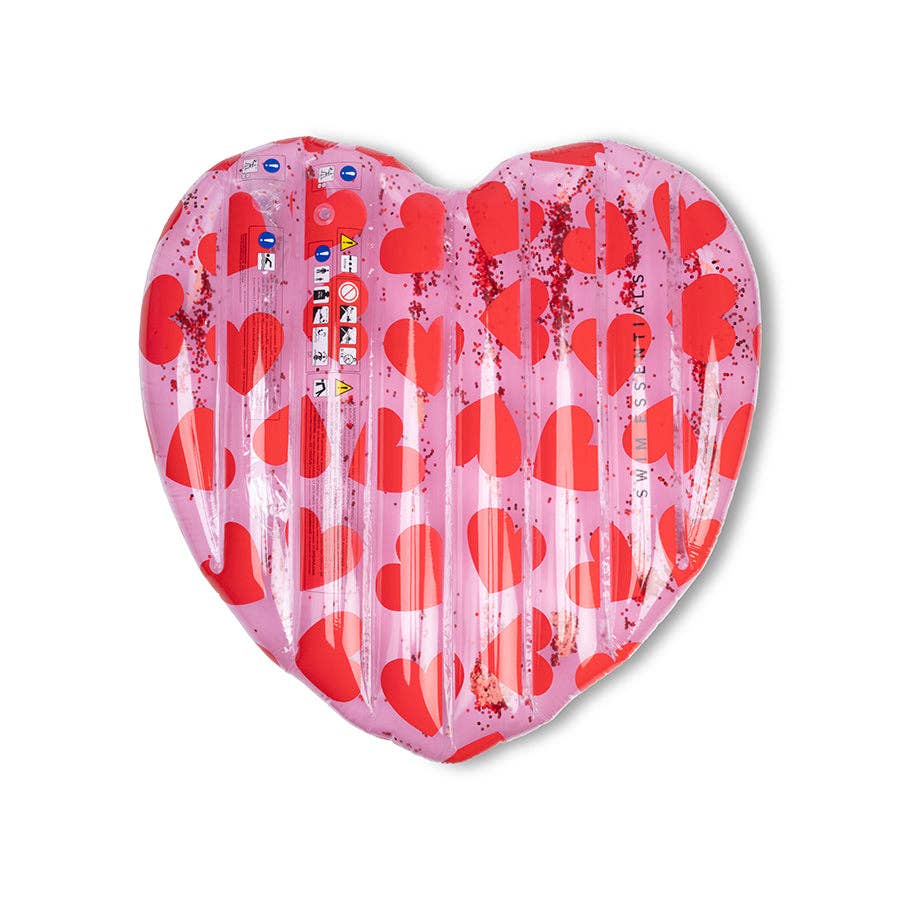 Swim Essentials | Roze Hart Luchtbed - Where The Sidewalk Ends Toy Shop