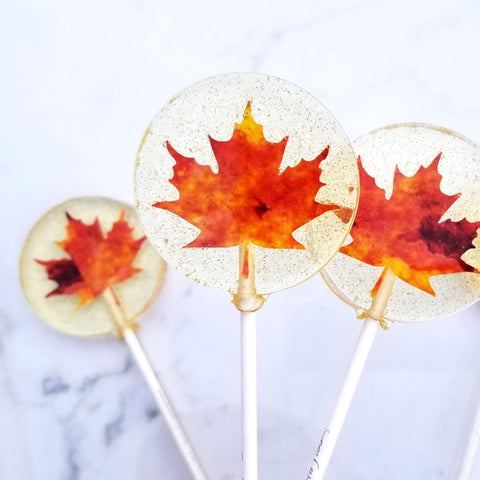 Fall Leaf Lollipops, Caramel Flavor - Where The Sidewalk Ends Toy Shop