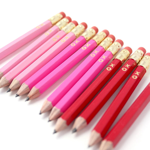 Mini Pencils - Hugs and Kisses - Where The Sidewalk Ends Toy Shop