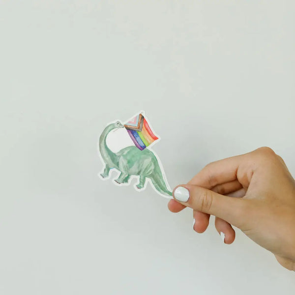 Pride Dinosaur Sticker - Where The Sidewalk Ends Toy Shop