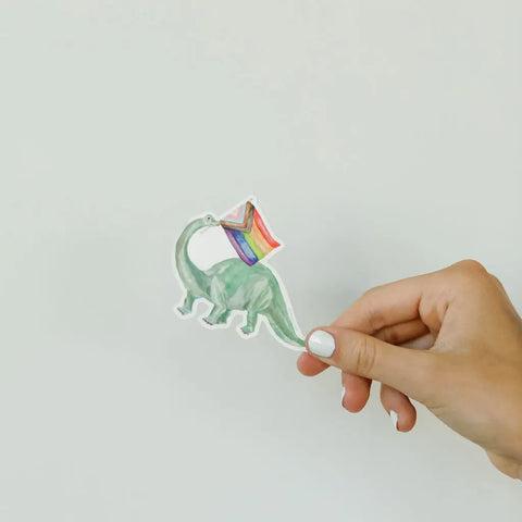 Pride Dinosaur Sticker - Where The Sidewalk Ends Toy Shop
