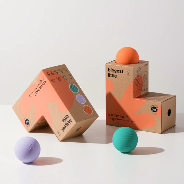 B Is For Ball® - 3-Ball Set_ Montessori-Inspired “L" Box - Where The Sidewalk Ends Toy Shop