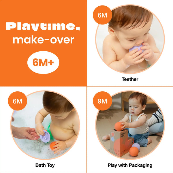 B Is For Ball® - 3-Ball Set_ Montessori-Inspired “L" Box - Where The Sidewalk Ends Toy Shop