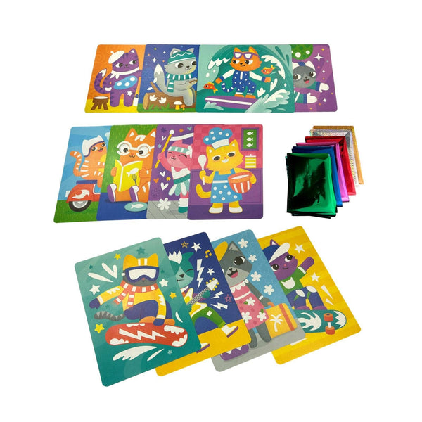 Foil-tastic: Foil Art & Coloring Fun - Meow Moments (36 PC Set) - Where The Sidewalk Ends Toy Shop