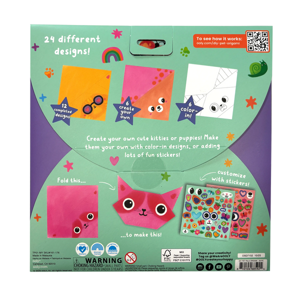 D.I.Y. Pet Pals Origami - Set of 24 Designs - Where The Sidewalk Ends Toy Shop