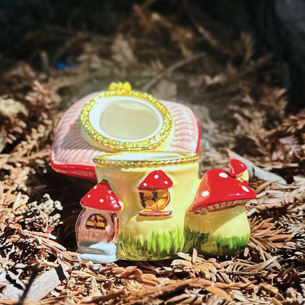 Mushroom House Hand Painted Trinket Box - Where The Sidewalk Ends Toy Shop