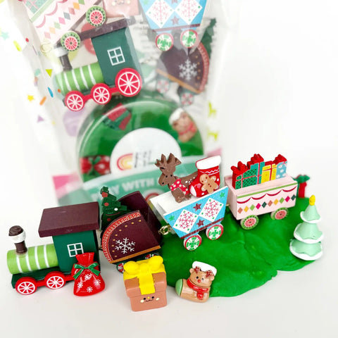 Christmas Train Sensory Play Dough Play Kit