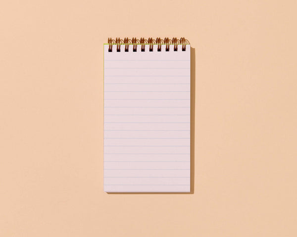 Letterpress Small Spiral Notebook—Blue/Green Stripe (Notes)