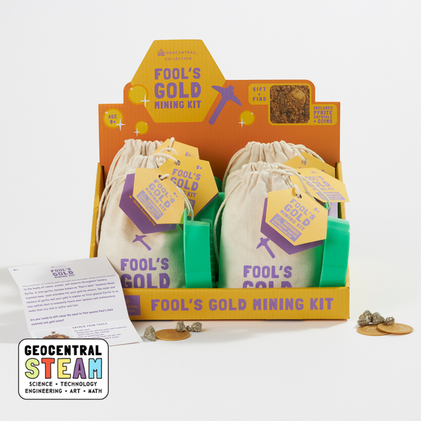Fool's Gold Mining Kit - Sift Real Sand and Crystals! - Where The Sidewalk Ends Toy Shop
