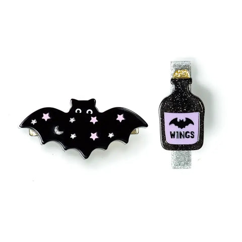 Starry Bat Black & Magic Potion Bottle Alligator Clips - Where The Sidewalk Ends Toy Shop