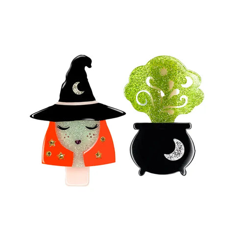 Witch & Cauldron Alligator Clips - Where The Sidewalk Ends Toy Shop