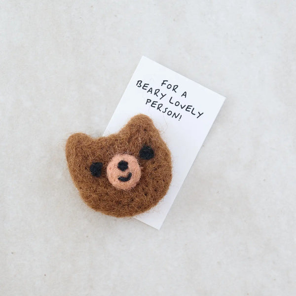 Big Bear Hug Wool Felt Bear in A Matchbox - Where The Sidewalk Ends Toy Shop
