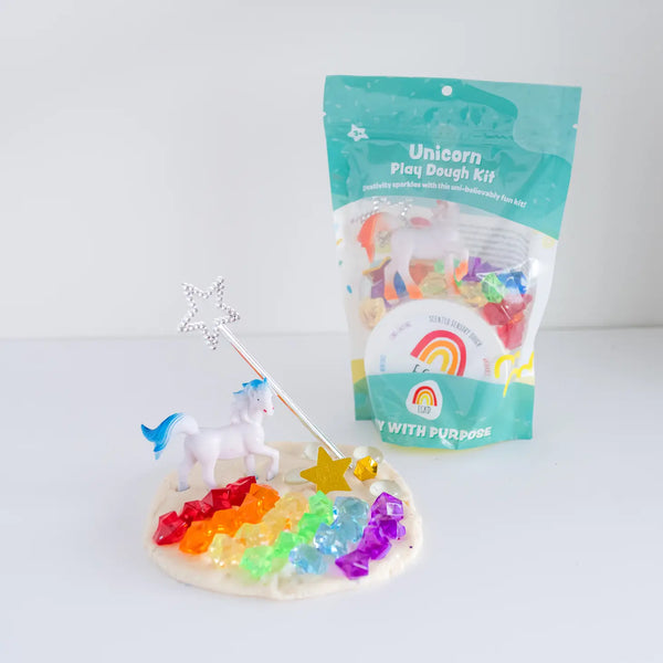 Unicorn Rainbow (Vanilla Buttercream) Sensory Dough Play Kit - Where The Sidewalk Ends Toy Shop