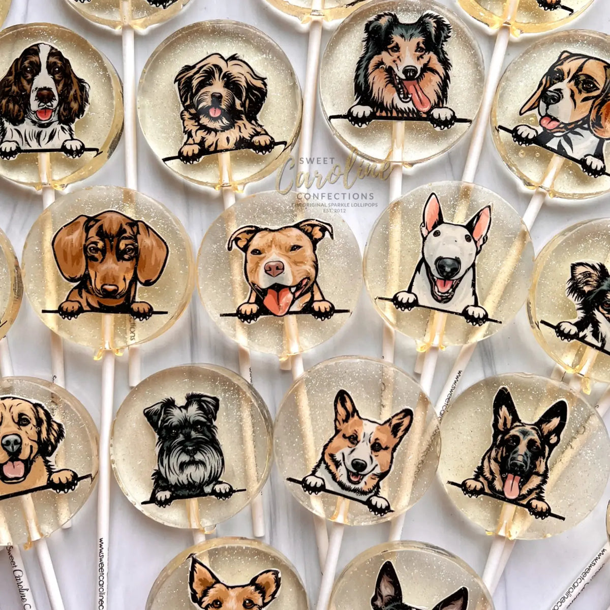 Dog Lollipop Collection, Caramel Flavor | Where The Sidewalk Ends Toy Shop